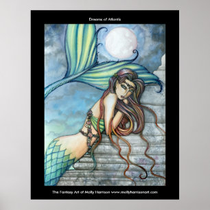 Träume von Atlantis Mermaid Poster