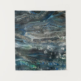 Träume von der Ocean'19 Acrylmalerei in Grau Wandteppich