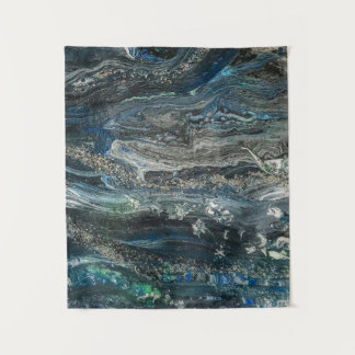 Träume von der Ocean'19 Acrylmalerei in Grau Wandteppich