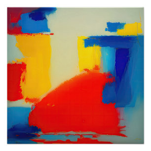 "Träume von Kobalt" Abstrakte Kunst Poster