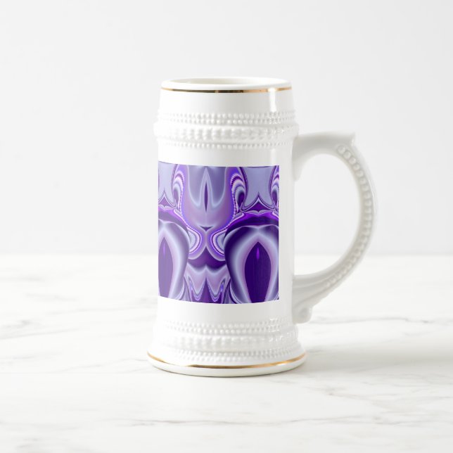 Träume von lila Blume Bierglas (Rechts)