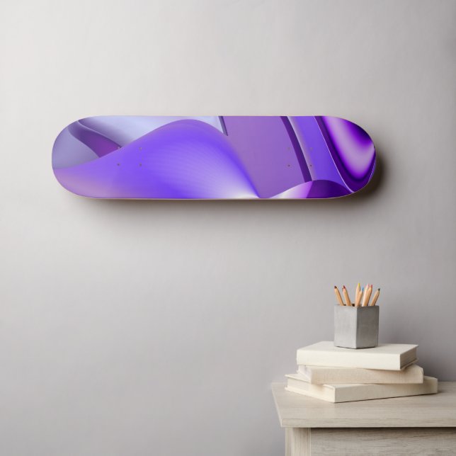 Träume von lila Blume Skateboard (Wandkunst (Horz))