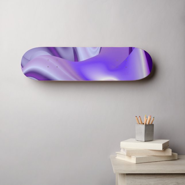 Träume von lila Blume Skateboard (Wandkunst (Horz))