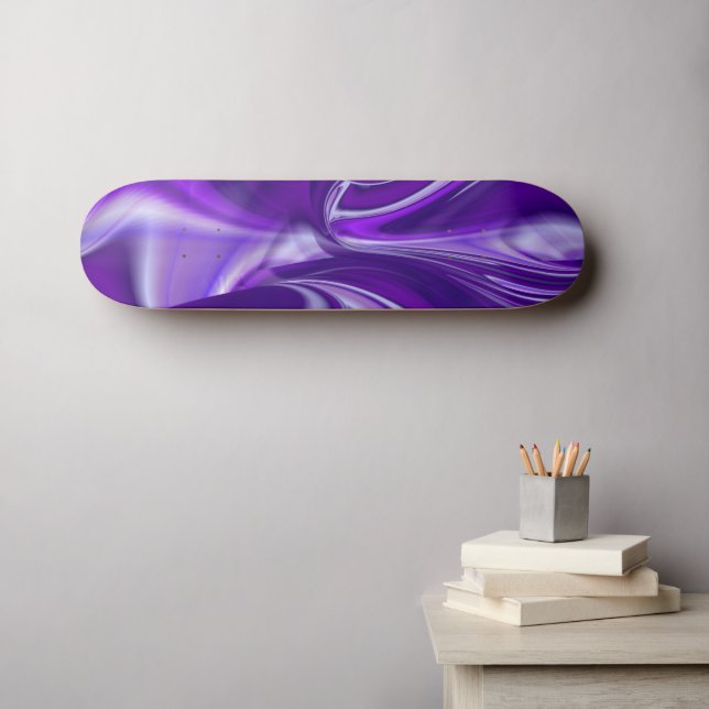 Träume von lila Blume Skateboard (Wandkunst (Horz))