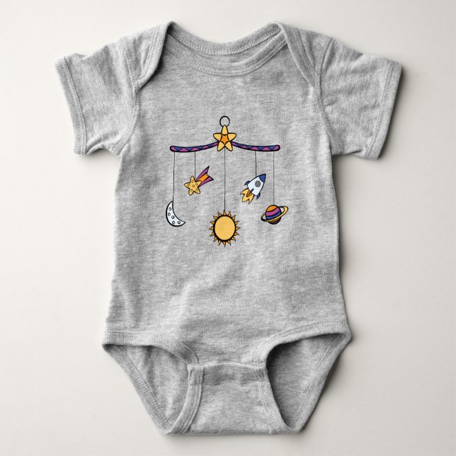 Träume von Weltraum-Baby-Bodysuit Baby Strampler (Vorderseite)