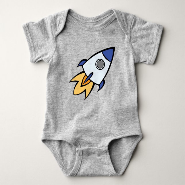 Träume von Weltraumraketenschiff Baby Bodysuit Baby Strampler (Vorderseite)