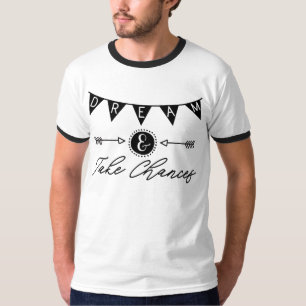 Träume & Wage Chancen Motivations-Zitat-Typograf T-Shirt
