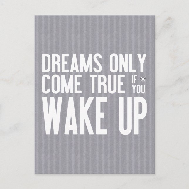 Träume wahr werden postkarte (Vorderseite)