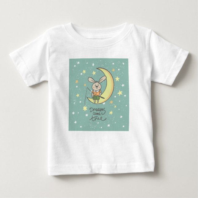 Träume wahr werden | Sonnig auf dem Mond Baby T-shirt (Vorderseite)