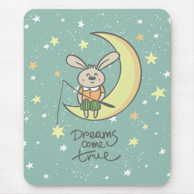 Träume wahr werden | Sonnig auf dem Mond Mousepad (Vorne)