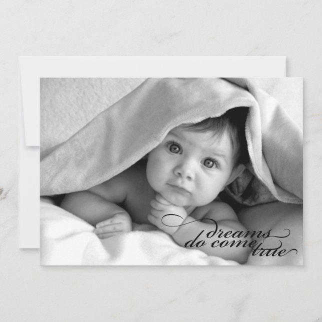 Träume werden wahr {Geburtsankündigung} Ankündigung (Vorderseite)