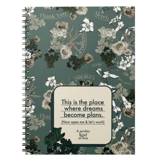 Träume werden zu Plänen Notizblock (Vorderseite)