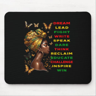 Träume wie eine schwarze Frau Martin Black History Mousepad