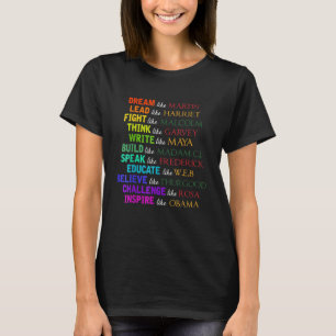 Träume wie Martin Führe wie Harriet Schwarze Gesch T-Shirt