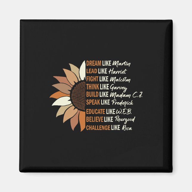 Träume wie Martin Lead wie Harriet Black History Magnet (Vorne)