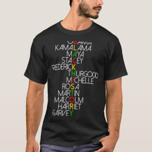 Träume wie Martin Lead wie Harriet Black History T-Shirt
