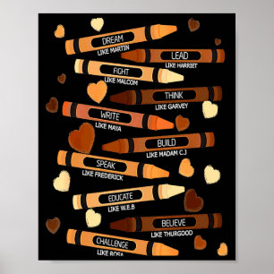Träume wie Martin-Leader African Black History Mo Poster