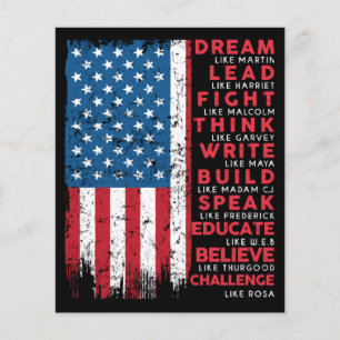 Träume wie Martin Vintage USA-Flagge Geschenk
