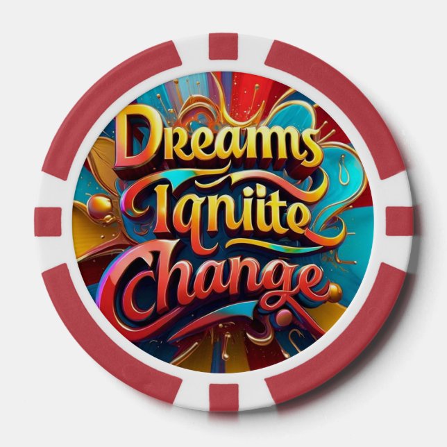 "Träume zur Realität" Pokerchips (Vorderseite)