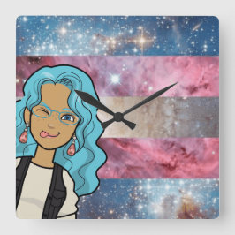 TräumeIntoRealityComics Ashlyn Tempest Cover Art Quadratische Wanduhr