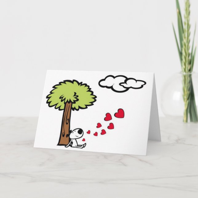 Träumen der Liebe Feiertagskarte (Vorderseite)