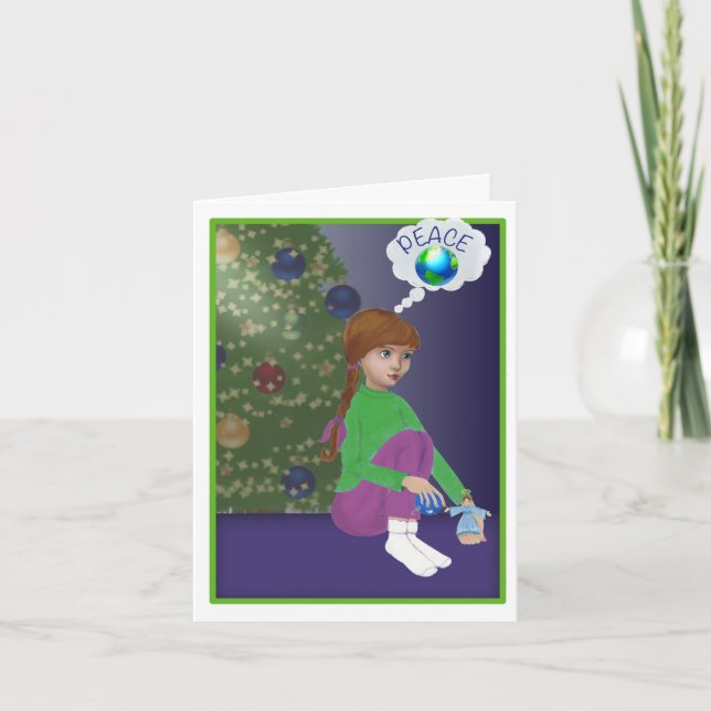 Träumen des Friedens Feiertagskarte (Vorderseite)