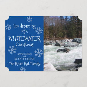 Träumen einer Whitewater Weihnachtsfotokarte Einladung