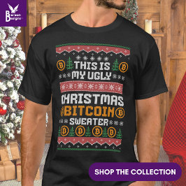Träumen eines BITCOIN CHRISTMAS Imitats Strick Mus T-Shirt