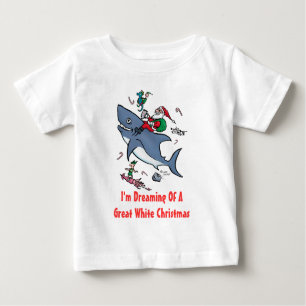Träumen eines großen weißen Hais Weihnachten Baby T-shirt