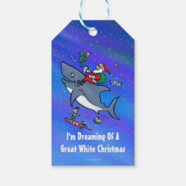 Träumen eines großen Weißen Hais Weihnachten Geschenkanhänger