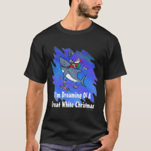 Träumen eines großen weißen Hais Weihnachten T-Shirt