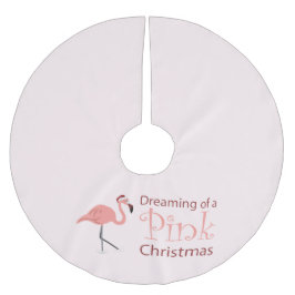 Träumen eines rosa Weihnachten - Baumrock Polyester Weihnachtsbaumdecke