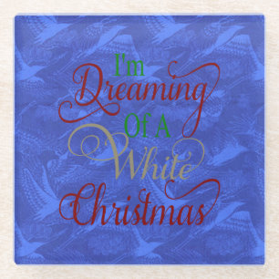 Träumen eines Untersetzer der White Christmas Blue