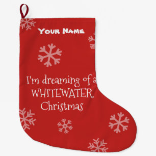 Träumen eines Whitewater-Weihnachten Großer Weihnachtsstrumpf