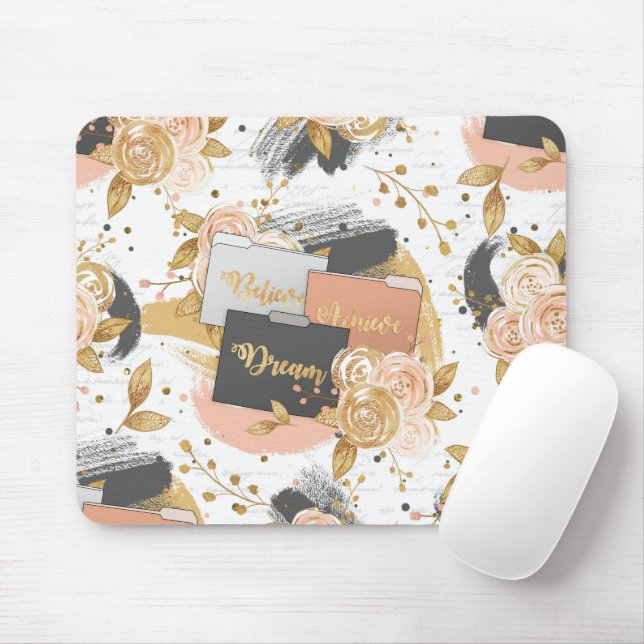 Träumen, glauben, erreichen - Inspiration Mousepad (Mit Mouse)