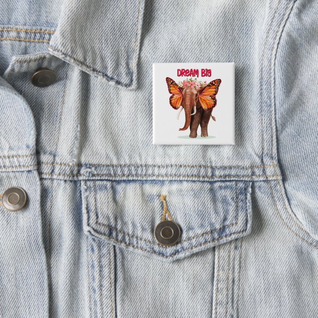 Träumen groß wie ein Elefant Inspiration Button (Beispiel)