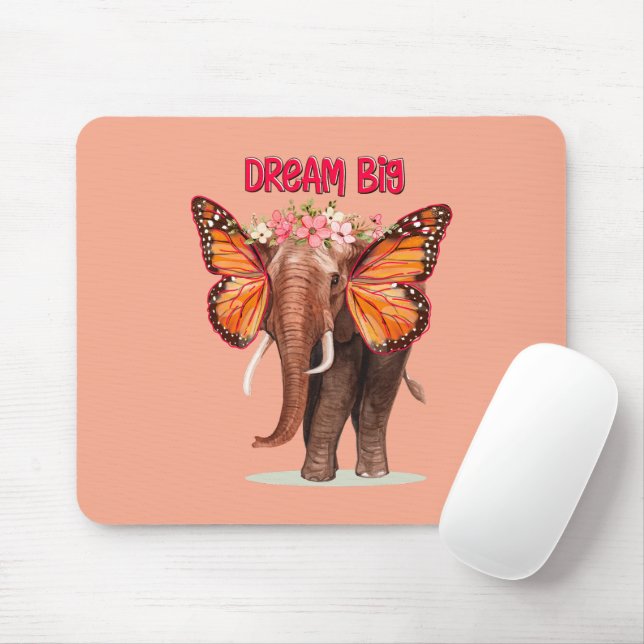 Träumen groß wie ein Elefant Inspiration Mousepad (Mit Mouse)