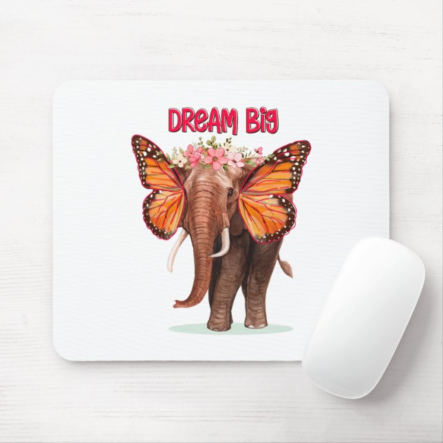 Träumen groß wie ein Elefant Inspiration Mousepad (Mit Mouse)