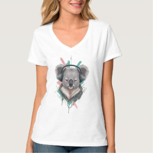 Träumen im Klang – Abstrakte Koala-Chill-Vibes T-Shirt