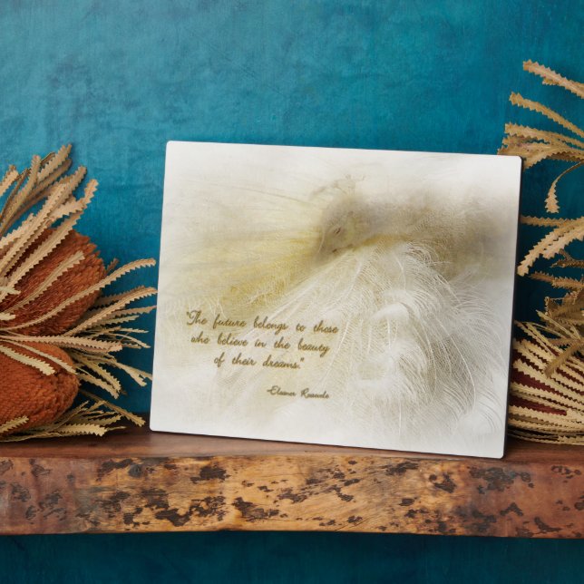 Träumen in der weißen Plaque Fotoplatte (Seite)