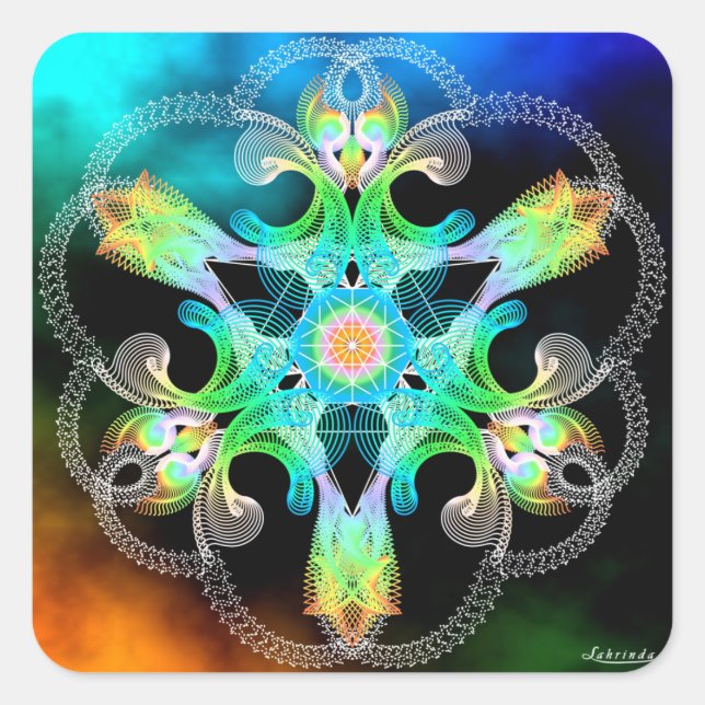 Träumen Quadratischer Aufkleber (Vorderseite)