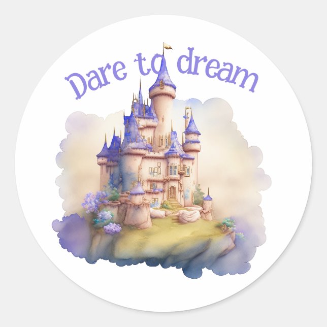 Träumen Runder Aufkleber (Vorderseite)