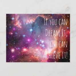 Träumen Sie es Motivierend Zitat Galaxy Star Postkarte