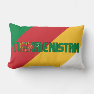 Träumen Sie in Farbe mit dem patriotischen Turkmen Lendenkissen