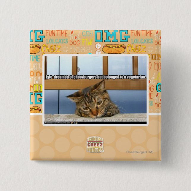 Träumen von Cheesburgers Button (Vorderseite)