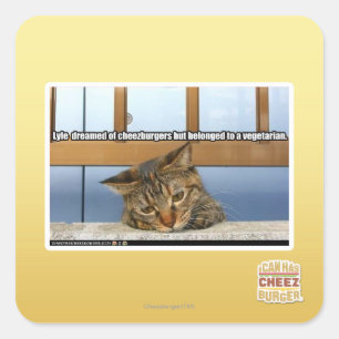 Träumen von Cheesburgers Quadratischer Aufkleber