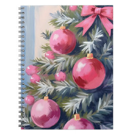 Träumen von einem rosa Weihnachten | Frohe Wasserf Notizblock