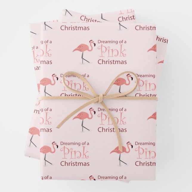 Träumen von einem rosa Weihnachten - Geschenkpapier Set (Beispiel)