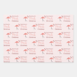 Träumen von einem rosa Weihnachten - Geschenkpapier Set