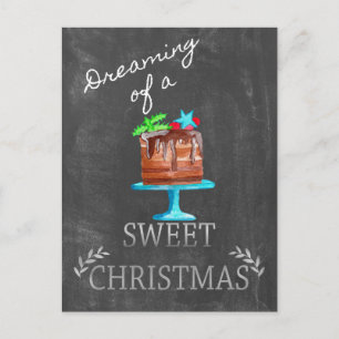 Träumen von einem süßen Weihnachten! Postkarte